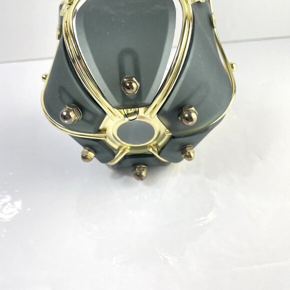 Vtg Lotus Flower Smoked Glass Matte Grey Lamp Shade Replacement Tulip Candle - Picture 7 of 8